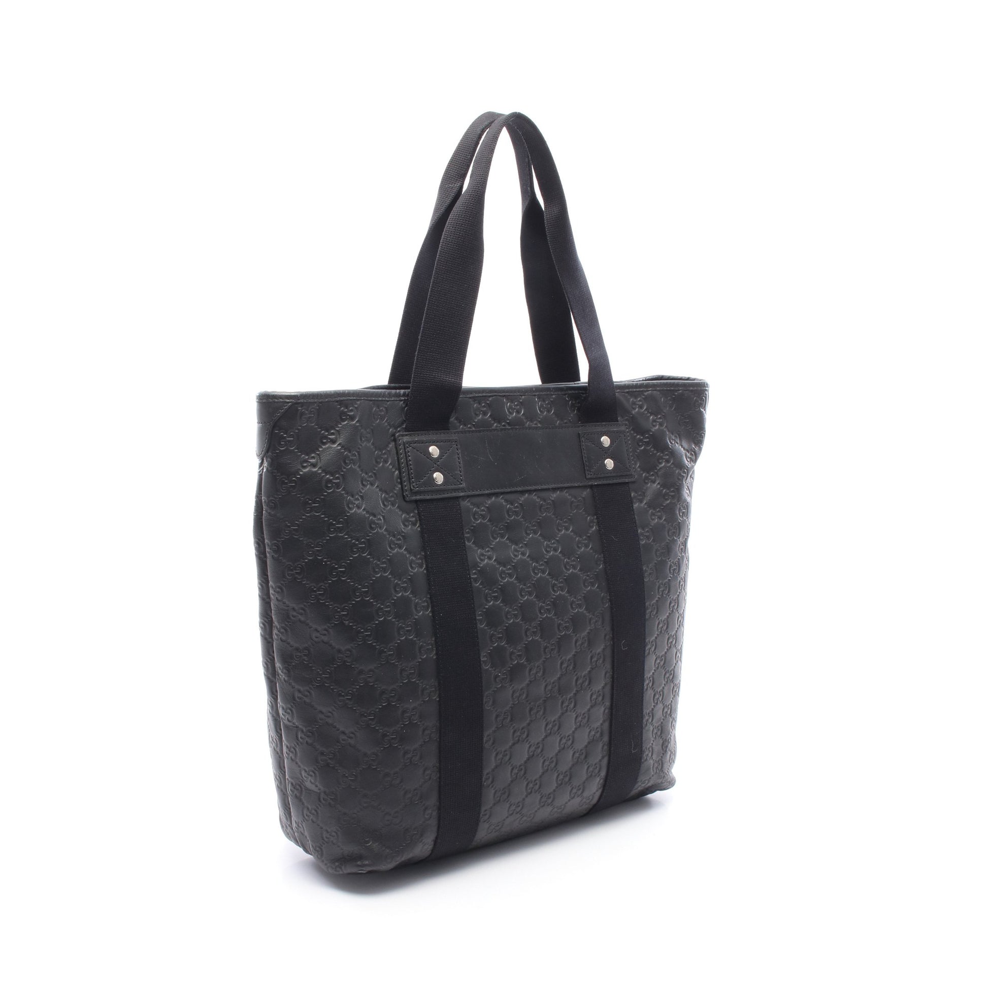 グッチシマ シェリーライン ハンドバッグ トートバッグ レザー ブラック グッチ バッグ GUCCI