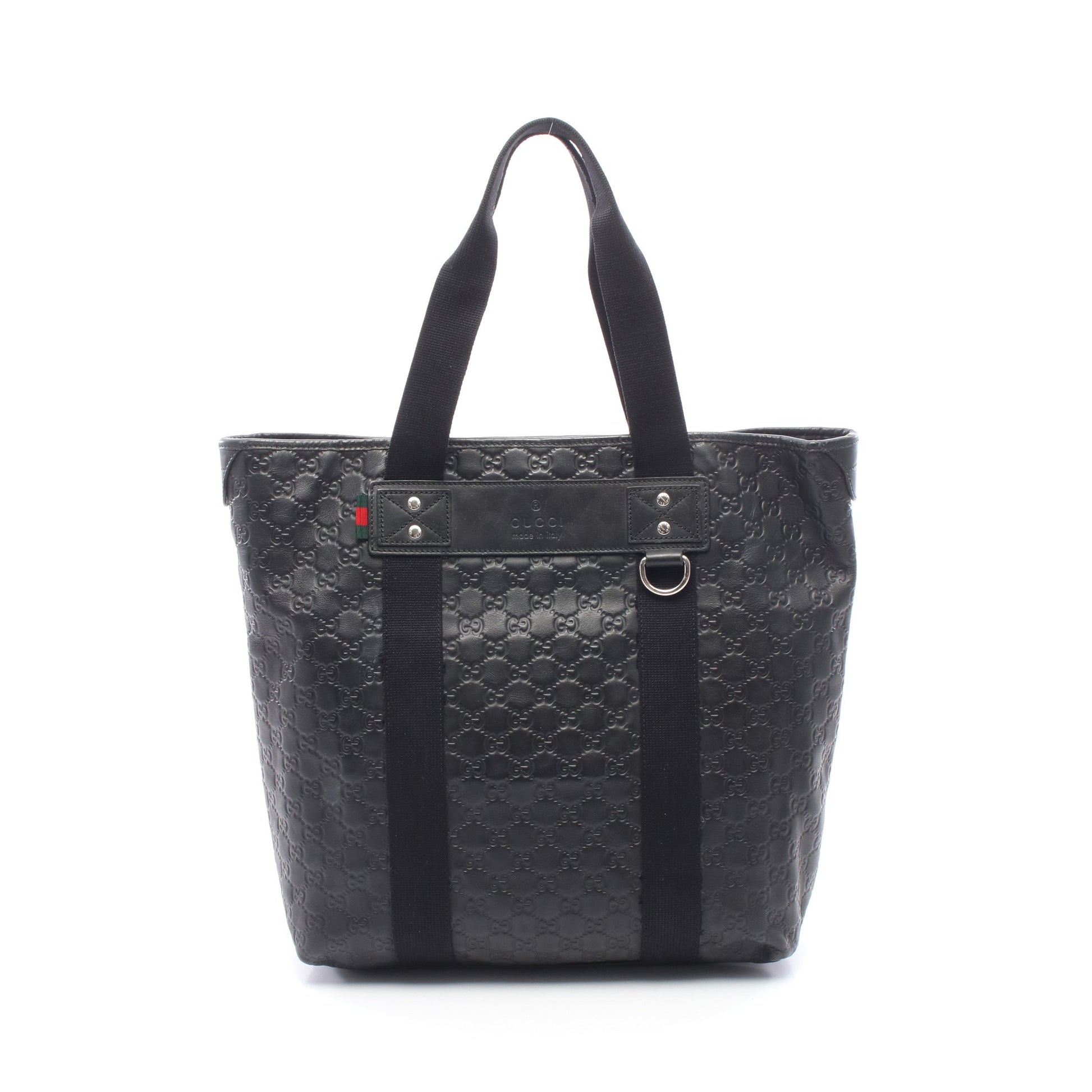 グッチシマ シェリーライン ハンドバッグ トートバッグ レザー ブラック グッチ バッグ GUCCI