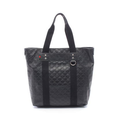 グッチシマ シェリーライン ハンドバッグ トートバッグ レザー ブラック グッチ バッグ GUCCI
