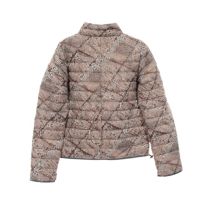 パイソン柄 リバーシブル ダウンジャケット ナイロン グレー グレーブラウン デュベティカ アウター DUVETICA