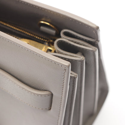 クラシック サック ド ジュール 2WAY ハンドバッグ レザー グレー サンローランパリ バッグ SAINT LAURENT PARIS