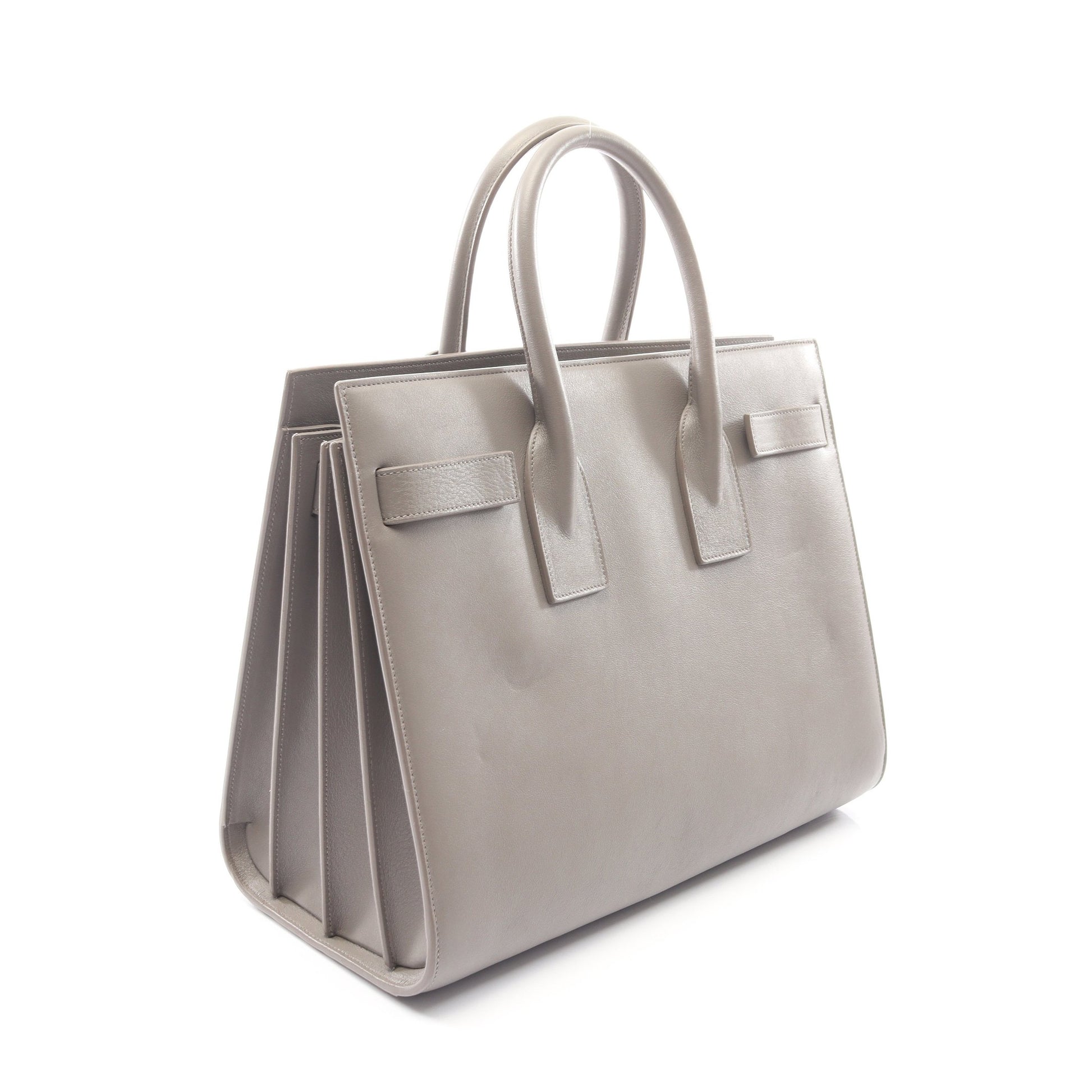 クラシック サック ド ジュール 2WAY ハンドバッグ レザー グレー サンローランパリ バッグ SAINT LAURENT PARIS