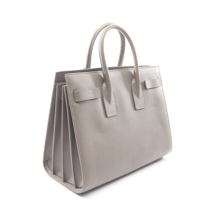 クラシック サック ド ジュール 2WAY ハンドバッグ レザー グレー サンローランパリ バッグ SAINT LAURENT PARIS