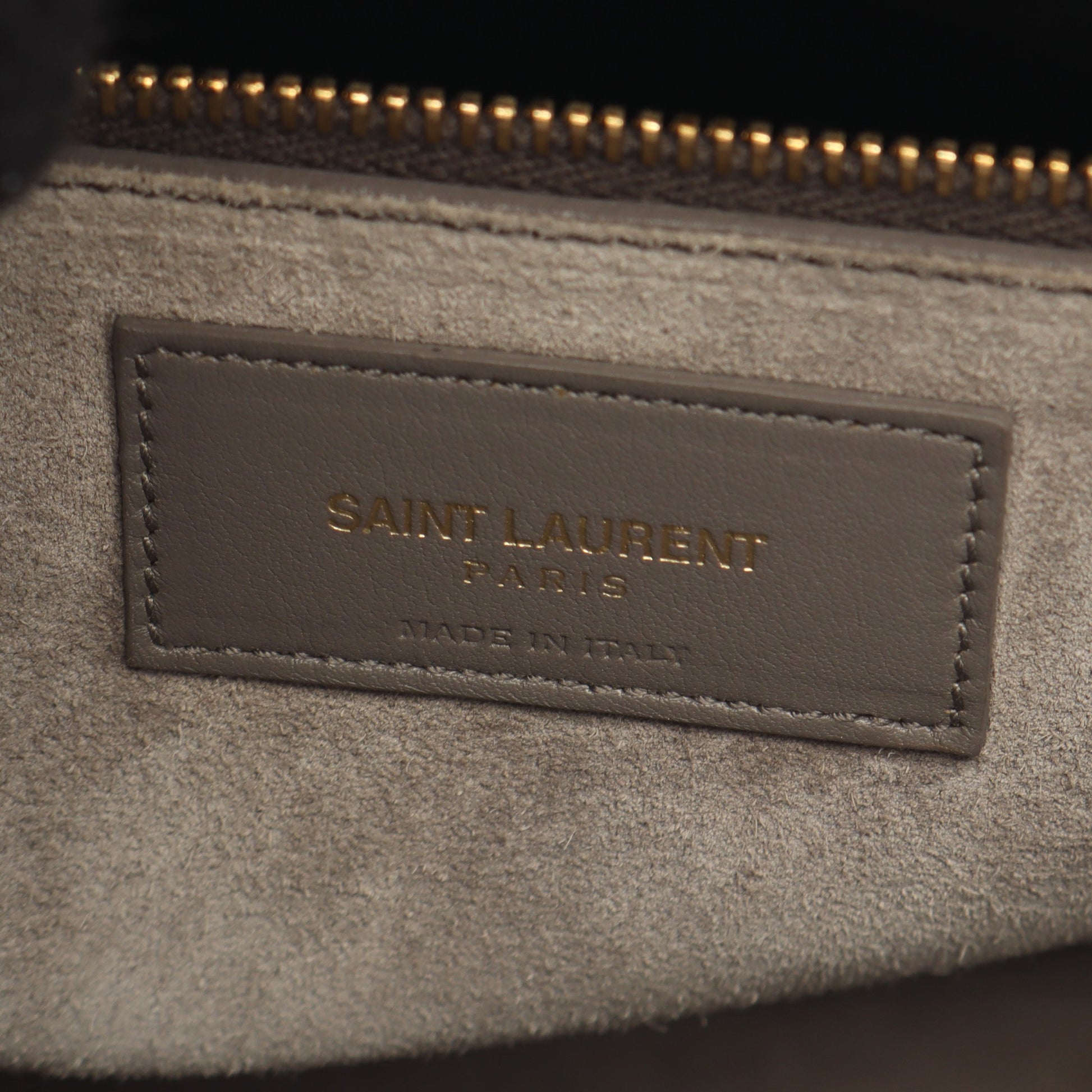 クラシック サック ド ジュール 2WAY ハンドバッグ レザー グレー サンローランパリ バッグ SAINT LAURENT PARIS