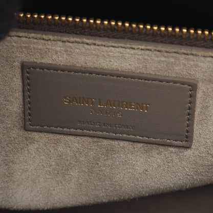 クラシック サック ド ジュール 2WAY ハンドバッグ レザー グレー サンローランパリ バッグ SAINT LAURENT PARIS