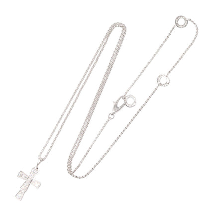 セルペンティ クロス スモール ダイヤ ネックレス ネックレス K18WG ダイヤモンド ホワイトゴールド クリア ブルガリ アクセサリー BVLGARI