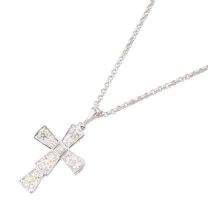 セルペンティ クロス スモール ダイヤ ネックレス ネックレス K18WG ダイヤモンド ホワイトゴールド クリア ブルガリ アクセサリー BVLGARI