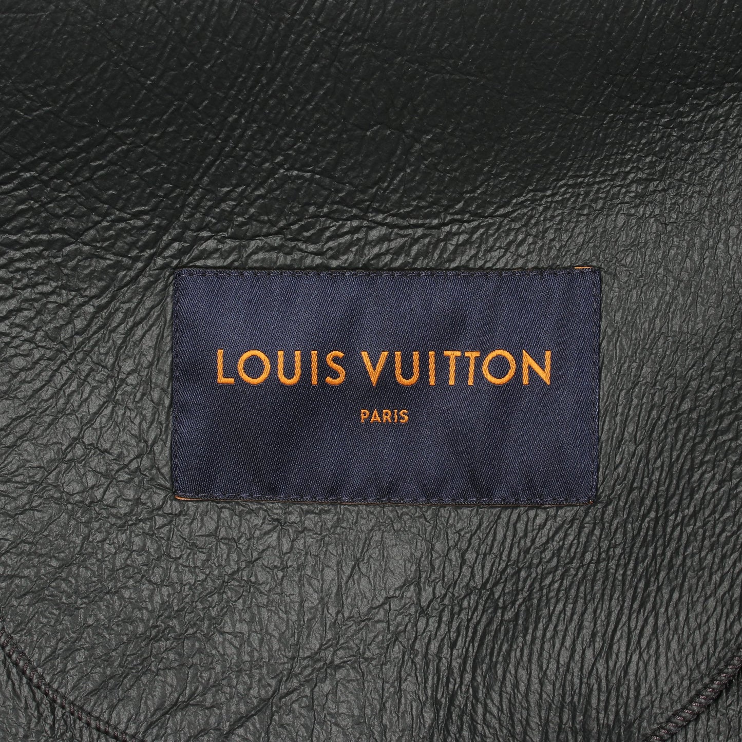 モノグラムシャーリング コート ラムレザー ダークグレー ルイヴィトン アウター LOUIS VUITTON