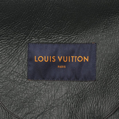 モノグラムシャーリング コート ラムレザー ダークグレー ルイヴィトン アウター LOUIS VUITTON