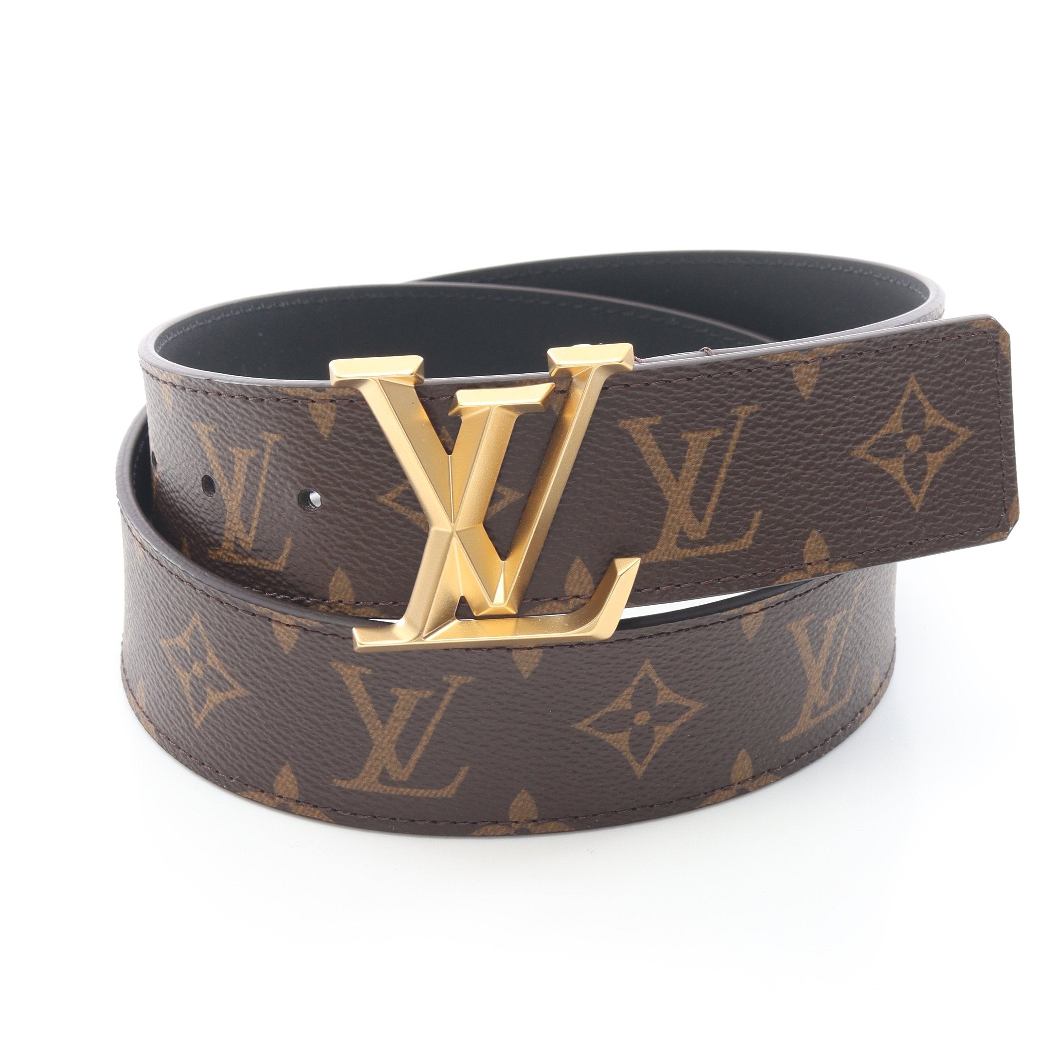 ベルト LV ピラミッド 40MM モノグラム ベルト PVC レザー ブラウン