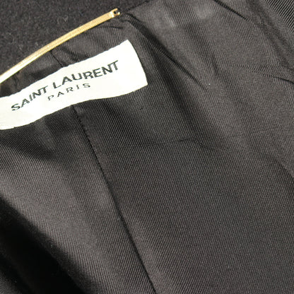 メルトンコクーン コート ウール ブラック サンローランパリ アウター SAINT LAURENT PARIS