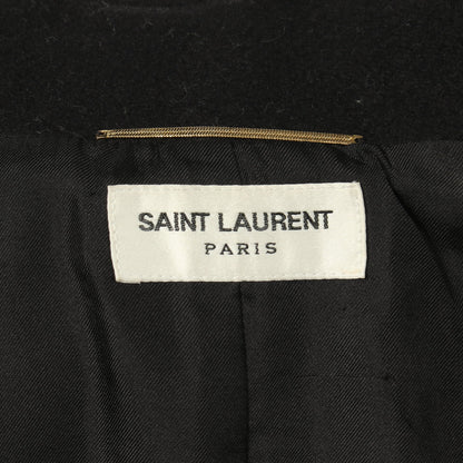 メルトンコクーン コート ウール ブラック サンローランパリ アウター SAINT LAURENT PARIS