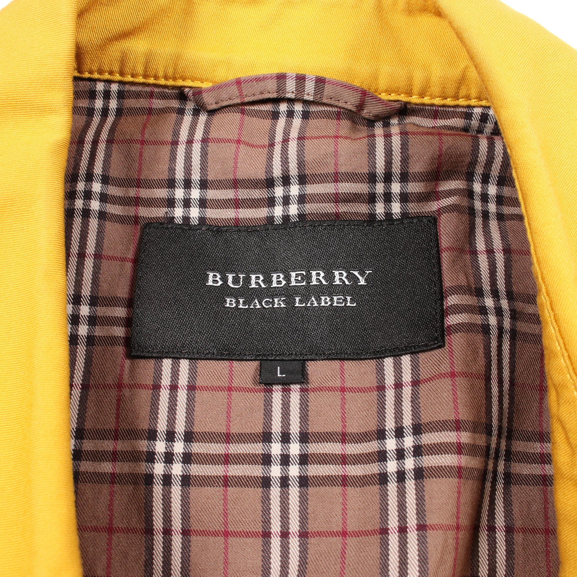 トレンチコート コットン イエロー バーバリーブラックレーベル アウター BURBERRY BLACK LABEL