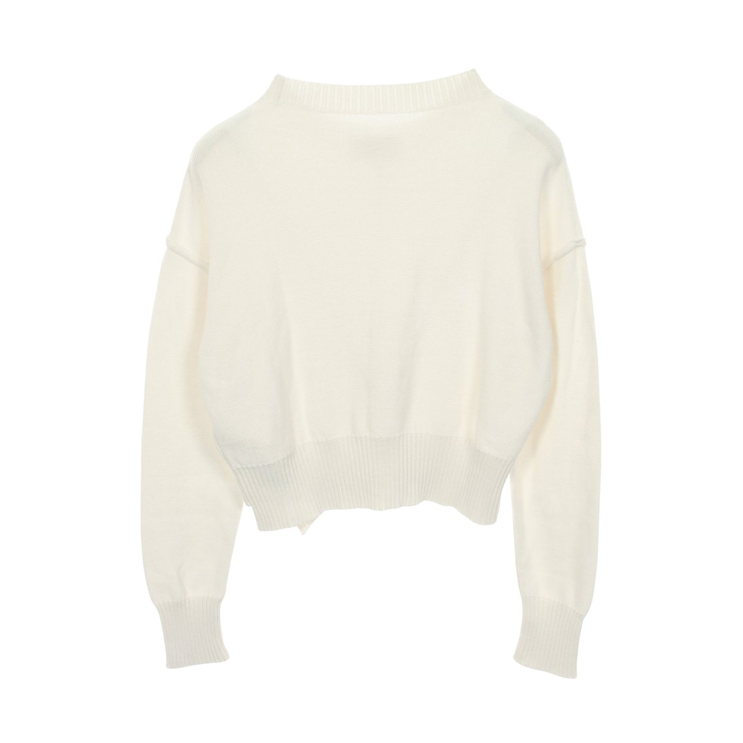ナンバリングロゴ キッズ ニット コットン ホワイト エムエムシックスメゾンマルジェラ トップス MM6 MAISON MARGIELA