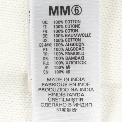 ナンバリングロゴ キッズ ニット コットン ホワイト エムエムシックスメゾンマルジェラ トップス MM6 MAISON MARGIELA