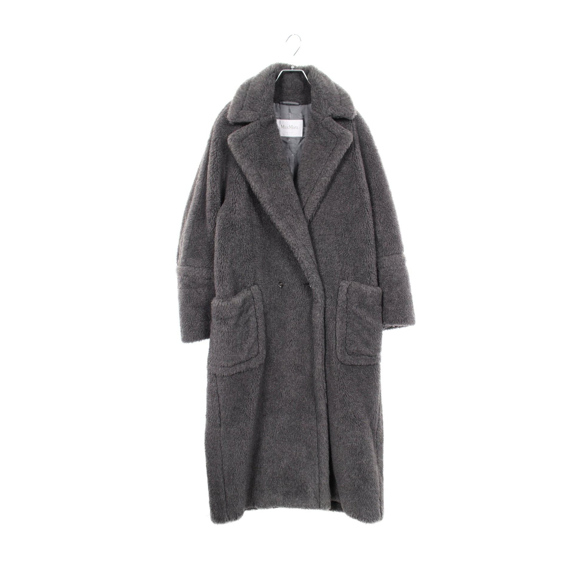 カディアック テディベア オーバーサイズ コート ウール アルパカ グレー マックスマーラ アウター Max Mara