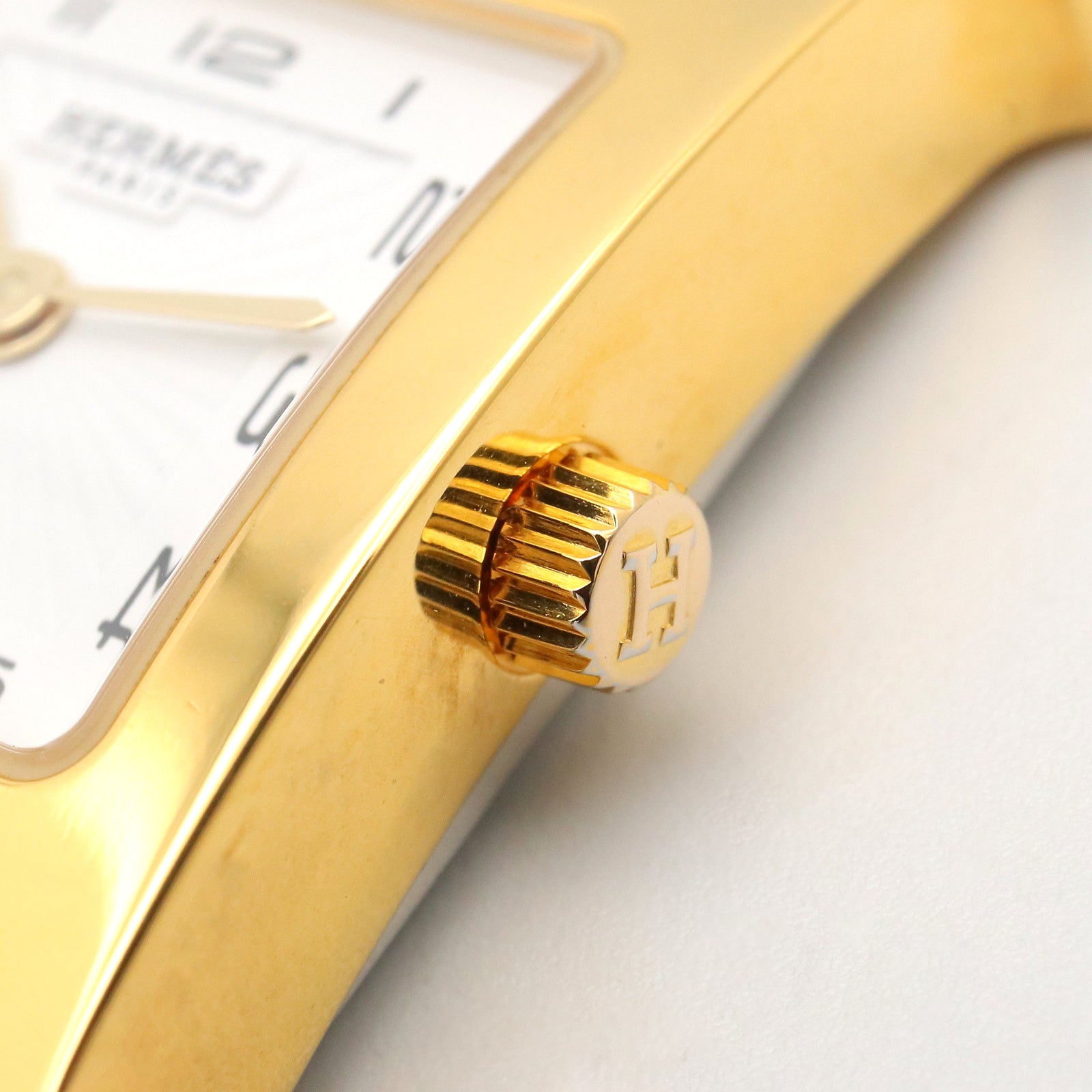 Hウォッチ レディース 腕時計 クオーツ GP（ゴールドメッキ） レザー