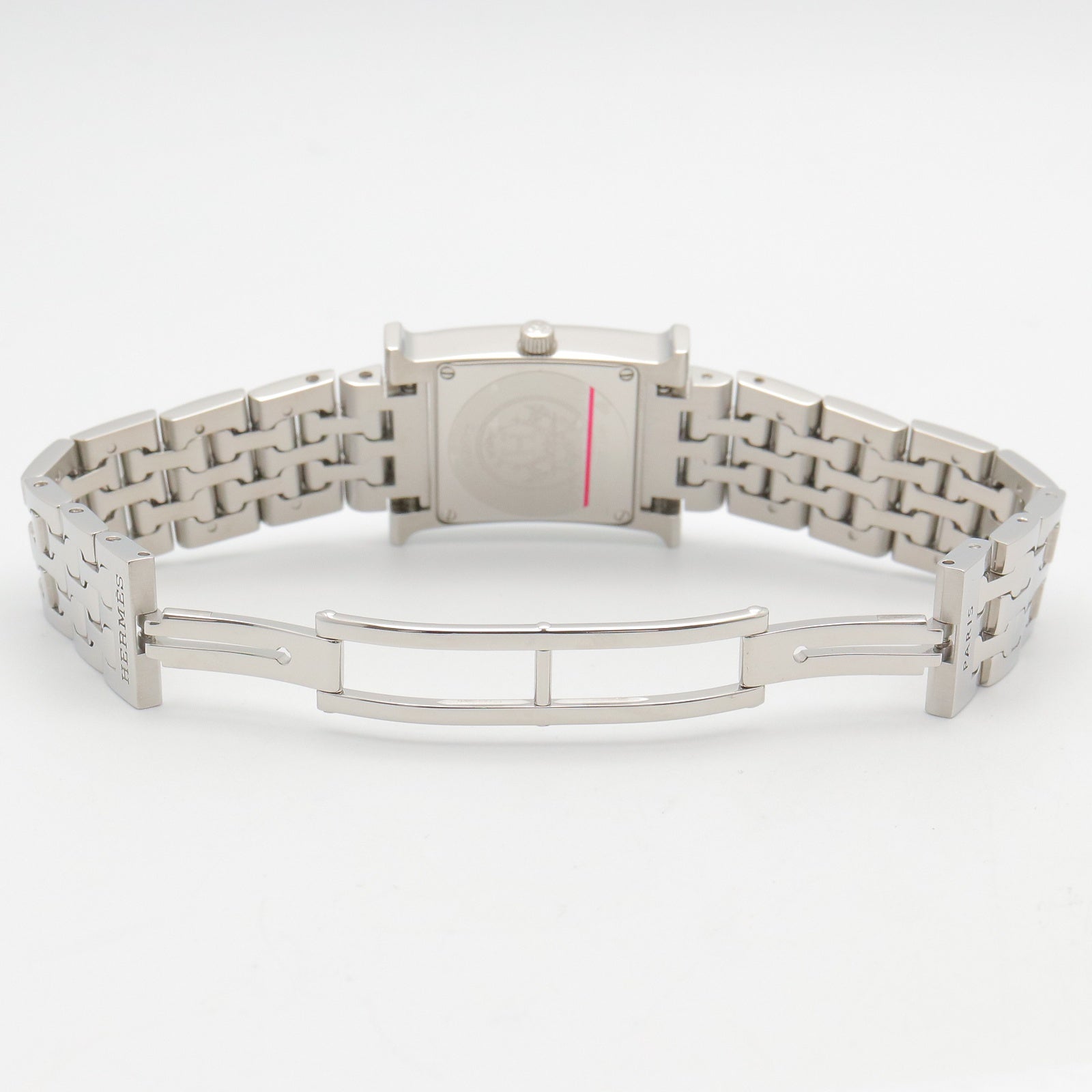 【仕上済】エルメス Hウォッチ シルバー ブレス ダイヤ レディース 腕時計 HERMES - 【仕上済】エルメス Hウォッチ シルバー ブレス ダイヤ