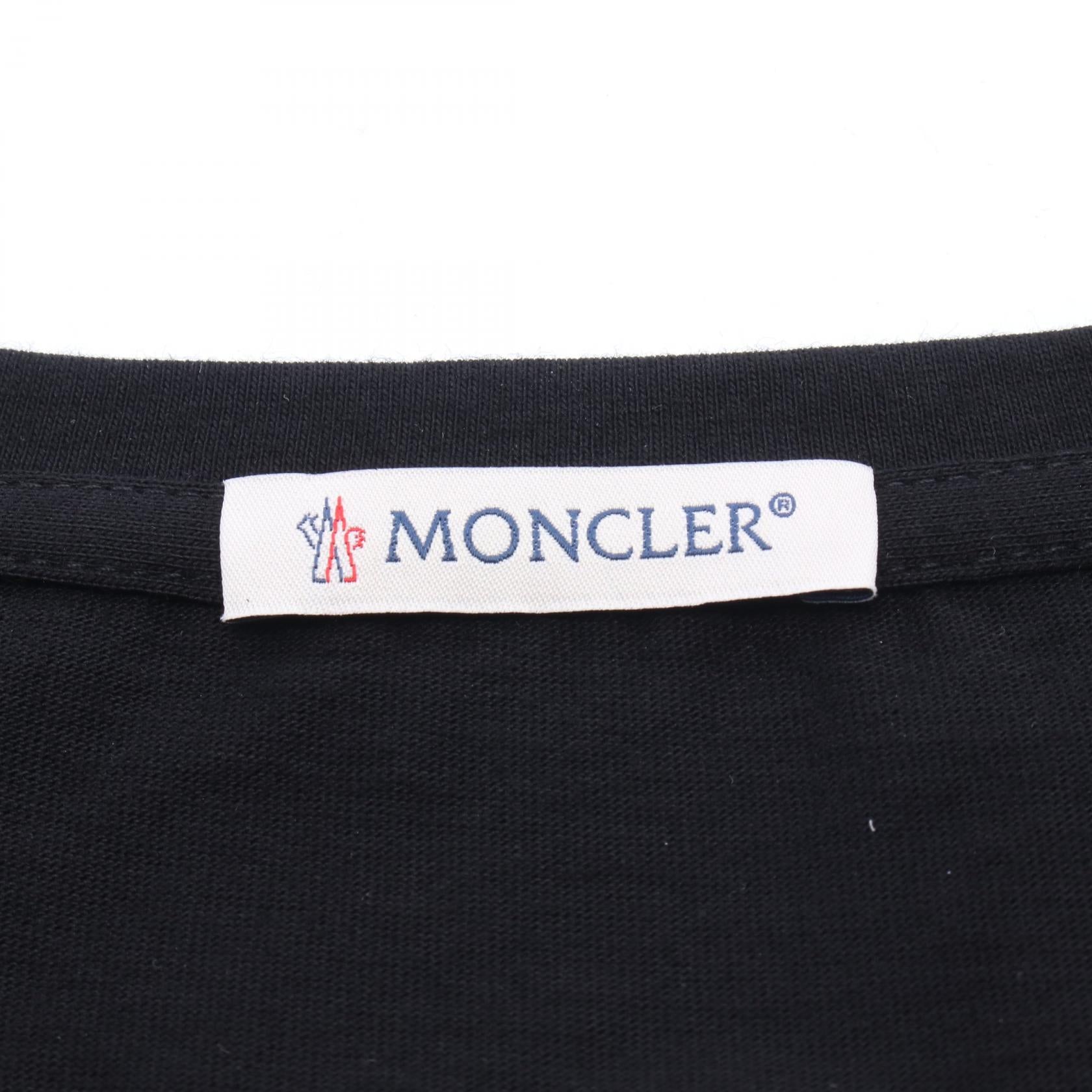 MAGLIA MANICA CORTA 半袖Tシャツ コットン ブラック モンクレール トップス MONCLER