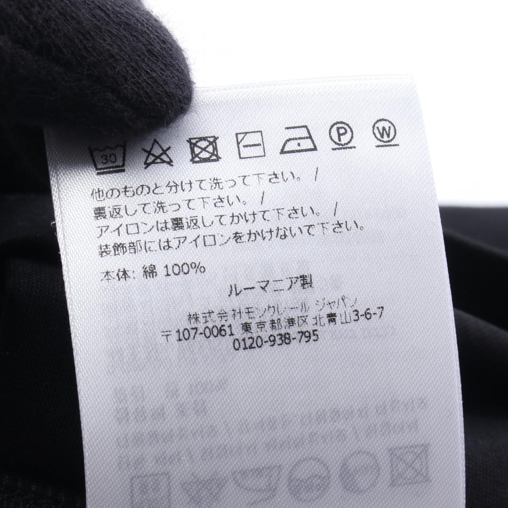 MAGLIA MANICA CORTA 半袖Tシャツ コットン ブラック モンクレール トップス MONCLER