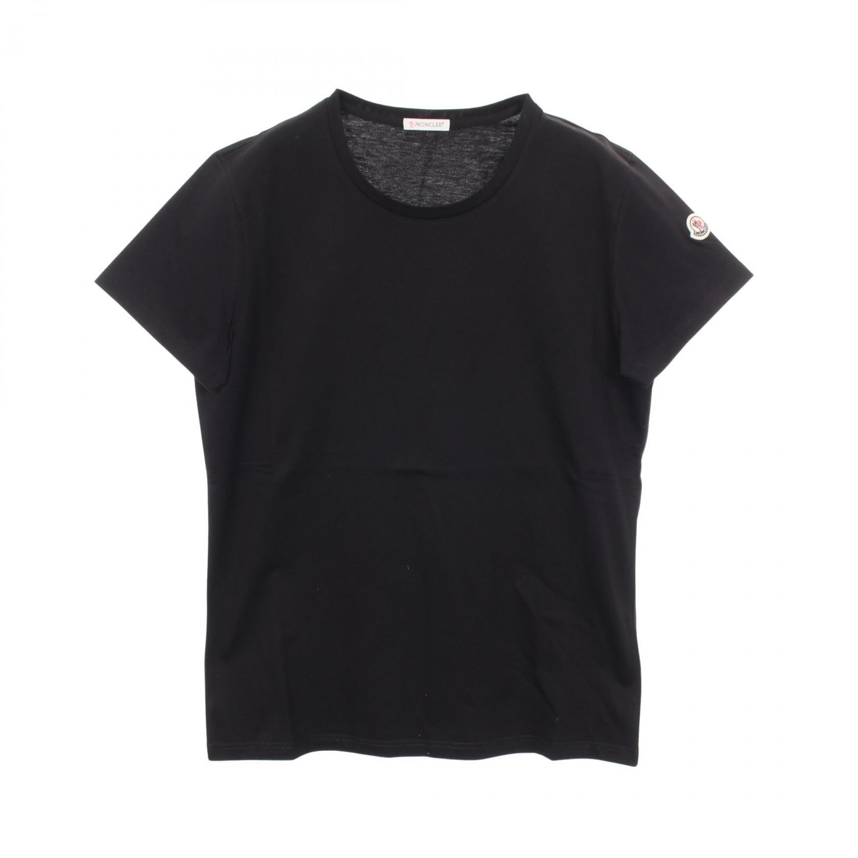 MONCLER モンクレール 半袖Tシャツ MAGLIA MANICA CORTA MAGLIA MANICA CORTA 半袖Tシャツ コットン ブラック モンクレール – RECLO