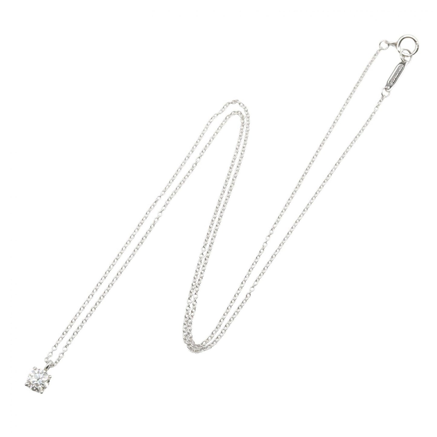 ソリティア ダイヤ ネックレス ネックレス PT950 ダイヤモンド プラチナ クリア ティファニー アクセサリー TIFFANY & Co.