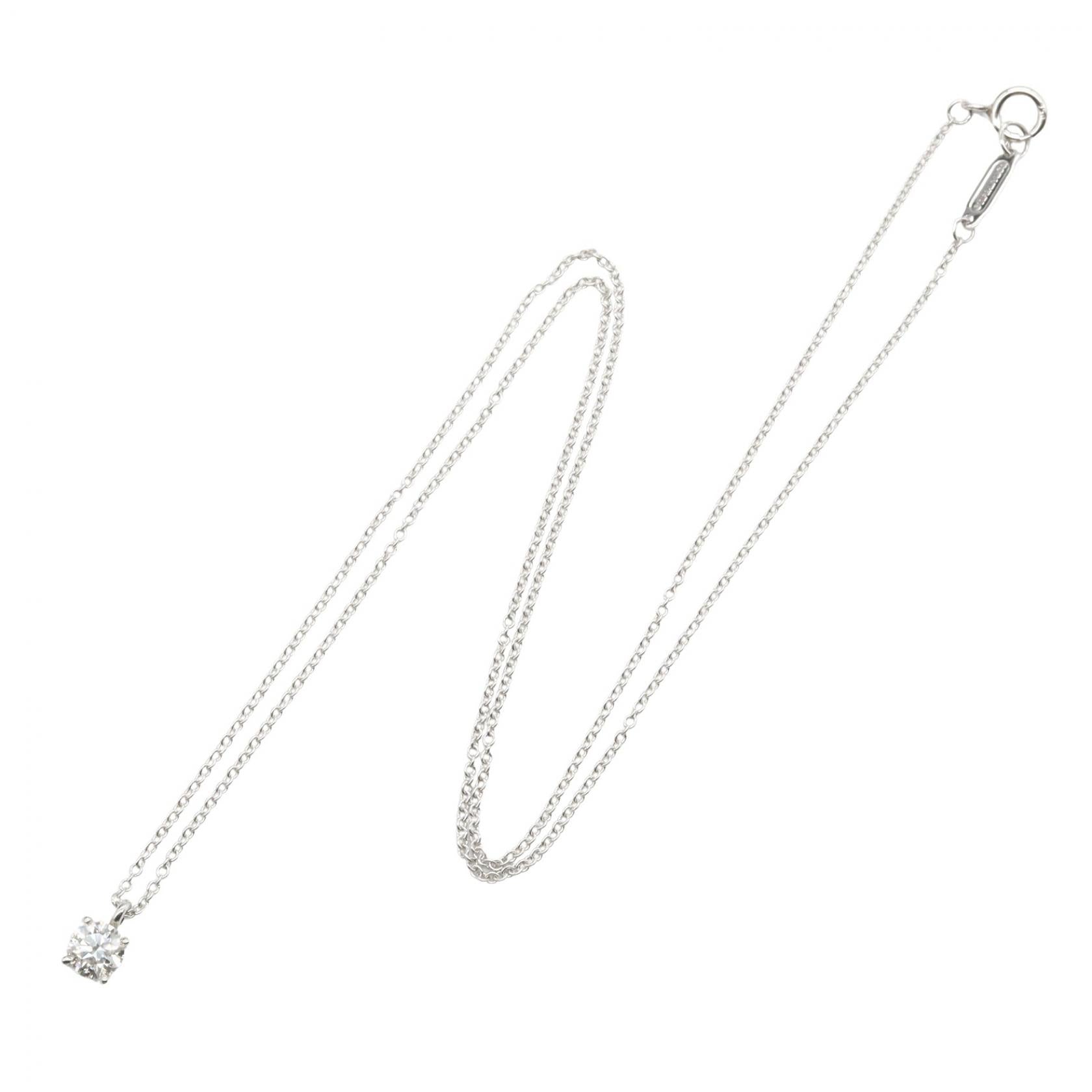 ソリティア ダイヤ ネックレス ネックレス PT950 ダイヤモンド プラチナ クリア ティファニー アクセサリー TIFFANY & Co.
