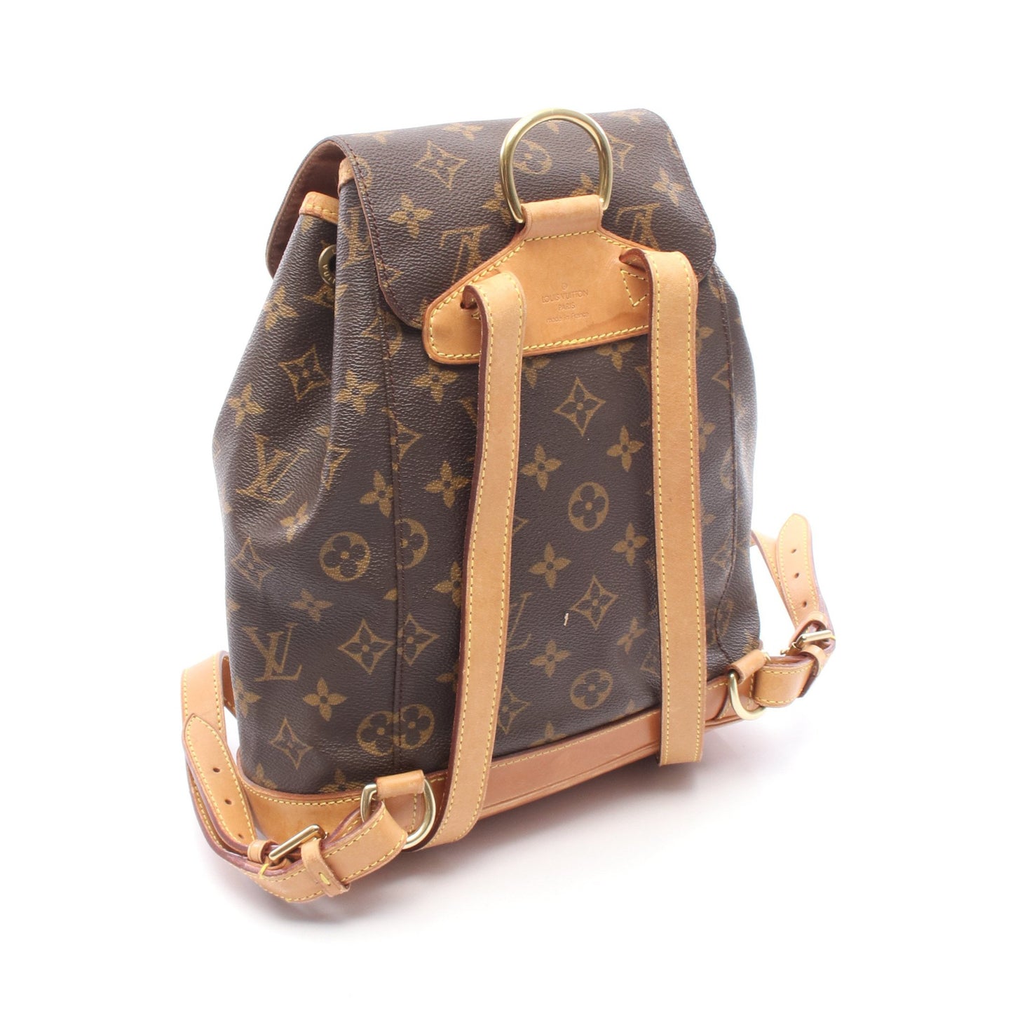 モンスリMM モノグラム バックパック リュックサック PVC レザー ブラウン ルイヴィトン バッグ LOUIS VUITTON