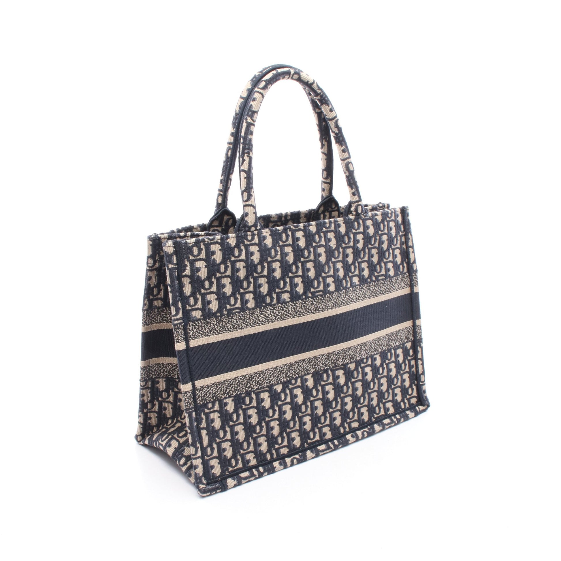 BOOK TOTE ブックトート ミディアム ハンドバッグ トートバッグ キャンバス ネイビー ベージュ クリスチャンディオール バッグ Christian Dior