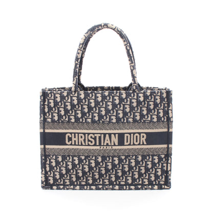 BOOK TOTE ブックトート ミディアム ハンドバッグ トートバッグ キャンバス ネイビー ベージュ クリスチャンディオール バッグ Christian Dior