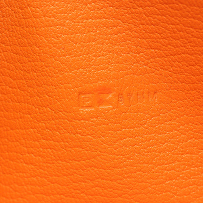 アザップロング シルクイン フー ラウンドファスナー長財布 シェーブル オレンジ シルバー金具 □P刻印 エルメス 財布・小物 HERMES