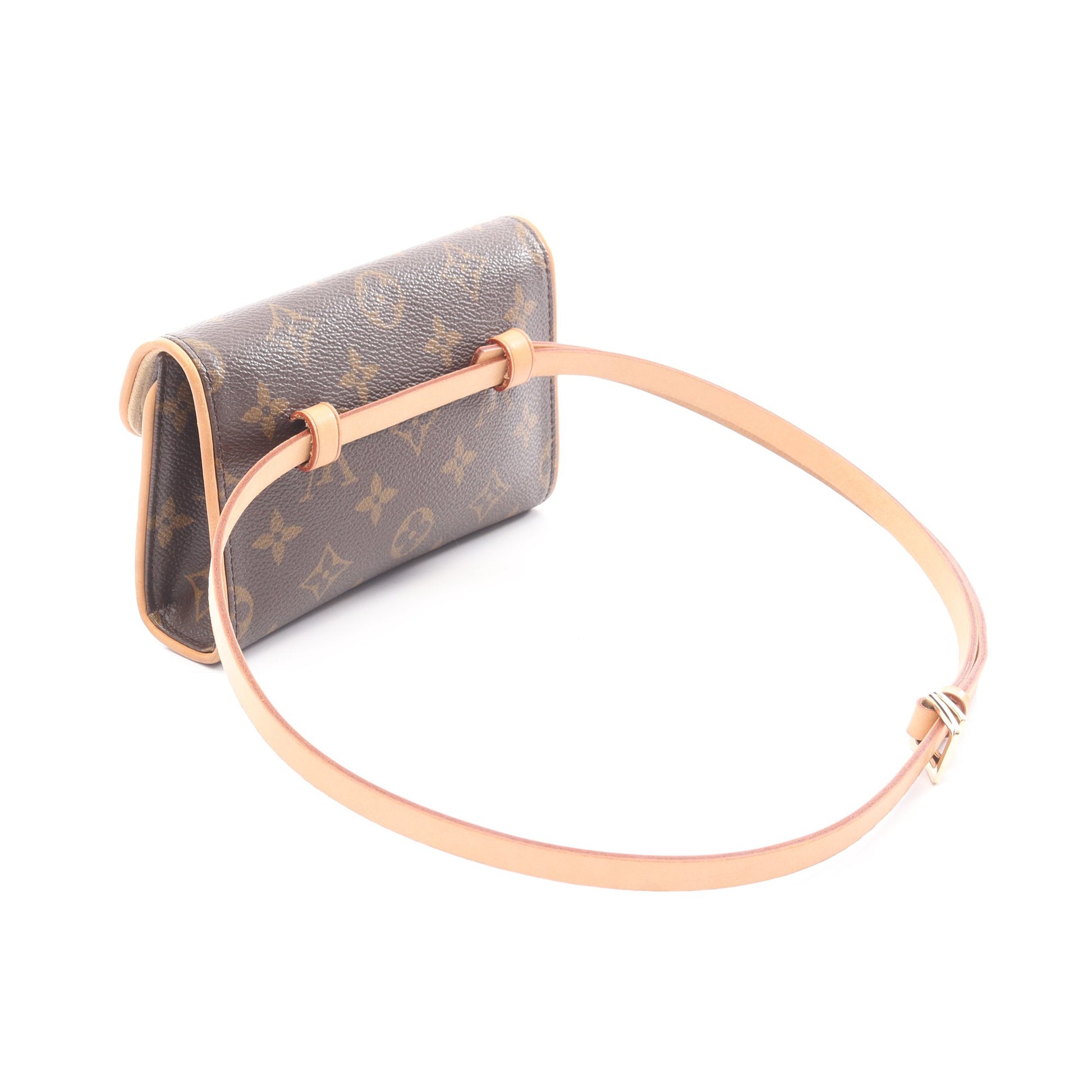 ポシェットフロランティーヌ モノグラム ボディバッグ ウエストバッグ PVC レザー ブラウン ルイヴィトン バッグ LOUIS VUITTON