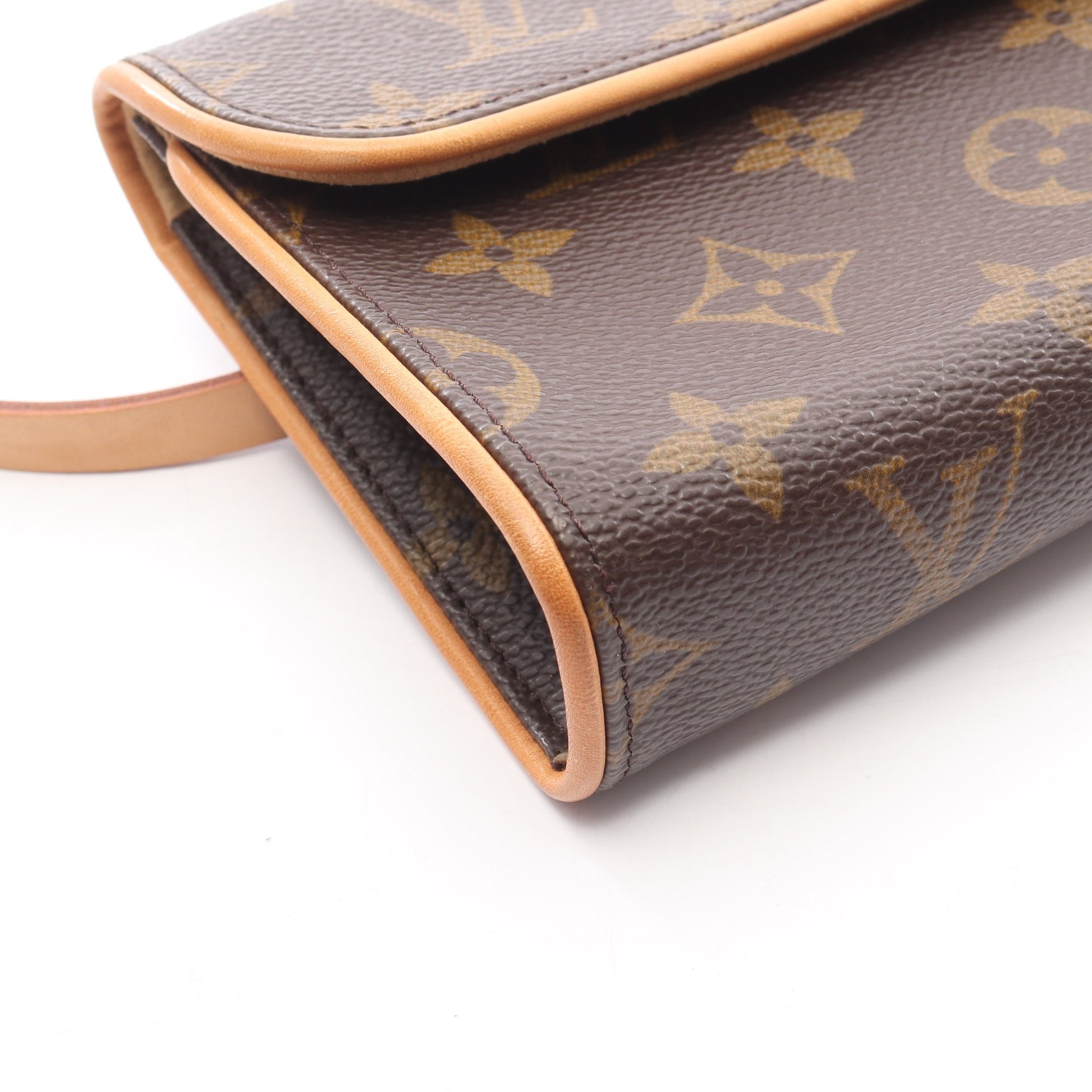 ポシェットフロランティーヌ モノグラム ボディバッグ ウエストバッグ PVC レザー ブラウン ルイヴィトン バッグ LOUIS VUITTON