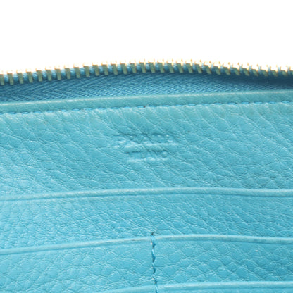 VIT.DAINO ラウンドファスナー長財布 レザー ブルー プラダ 財布・小物 PRADA