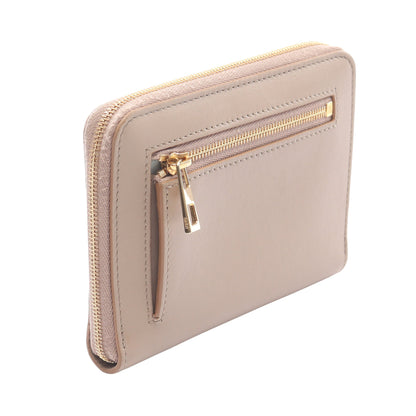 ノット コンパクト ラウンドファスナー財布 レザー グレーベージュ ライトブルー ロエベ 財布・小物 LOEWE