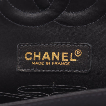 マトラッセ Wフラップ Wチェーンショルダーバッグ キャンバス ブラック ゴールド金具 シャネル バッグ CHANEL
