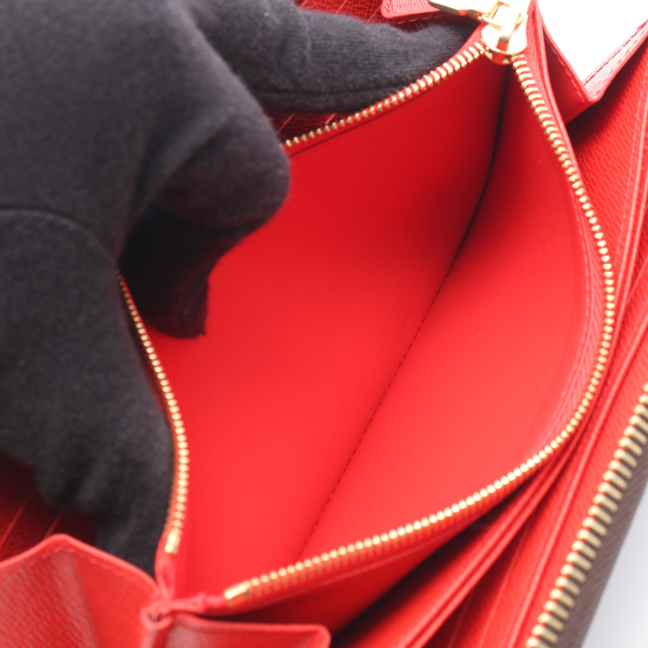 ルイ・ヴィトン LOUIS VUITTON ジッピーウォレット モノグラム コクリコ ラウンド長財布 財布 PVC レッド レディース ブラウン系 / レッド系 M41896 【中古】 ジッピーウォレット モノグラム コクリコ ラウンドファスナー長財布