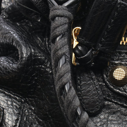 ジャイアント ミニポンポン 2WAY ハンドバッグ レザー ブラック バレンシアガ バッグ BALENCIAGA