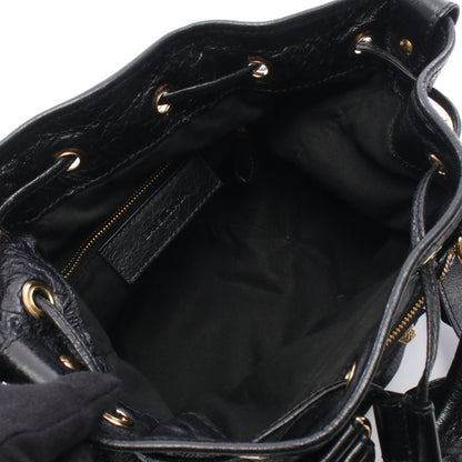 ジャイアント ミニポンポン 2WAY ハンドバッグ レザー ブラック バレンシアガ バッグ BALENCIAGA
