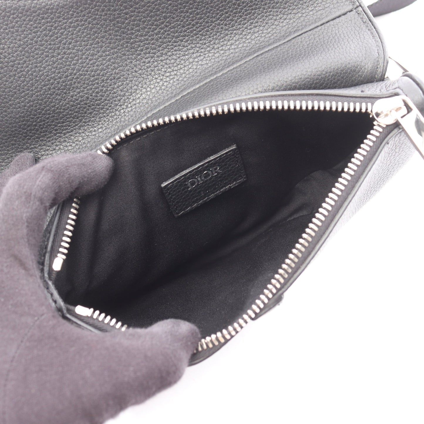 サドル ショルダーバッグ レザー ブラック クリスチャンディオール バッグ Christian Dior