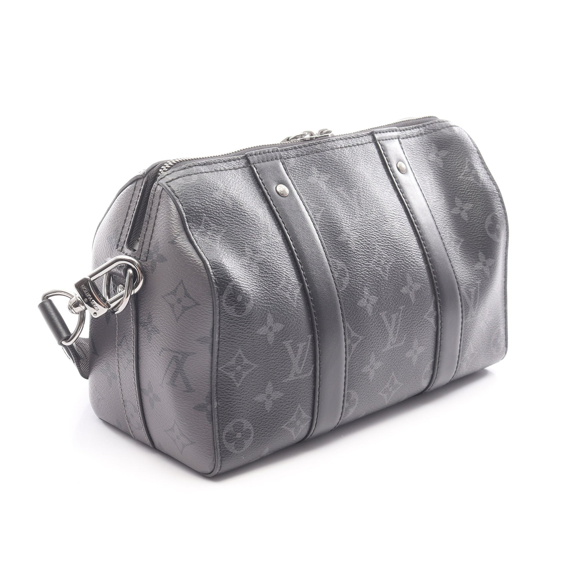 シティ キーポル モノグラムエクリプス リバース ショルダーバッグ PVC レザー ブラック グレー ルイヴィトン バッグ LOUIS VUITTON