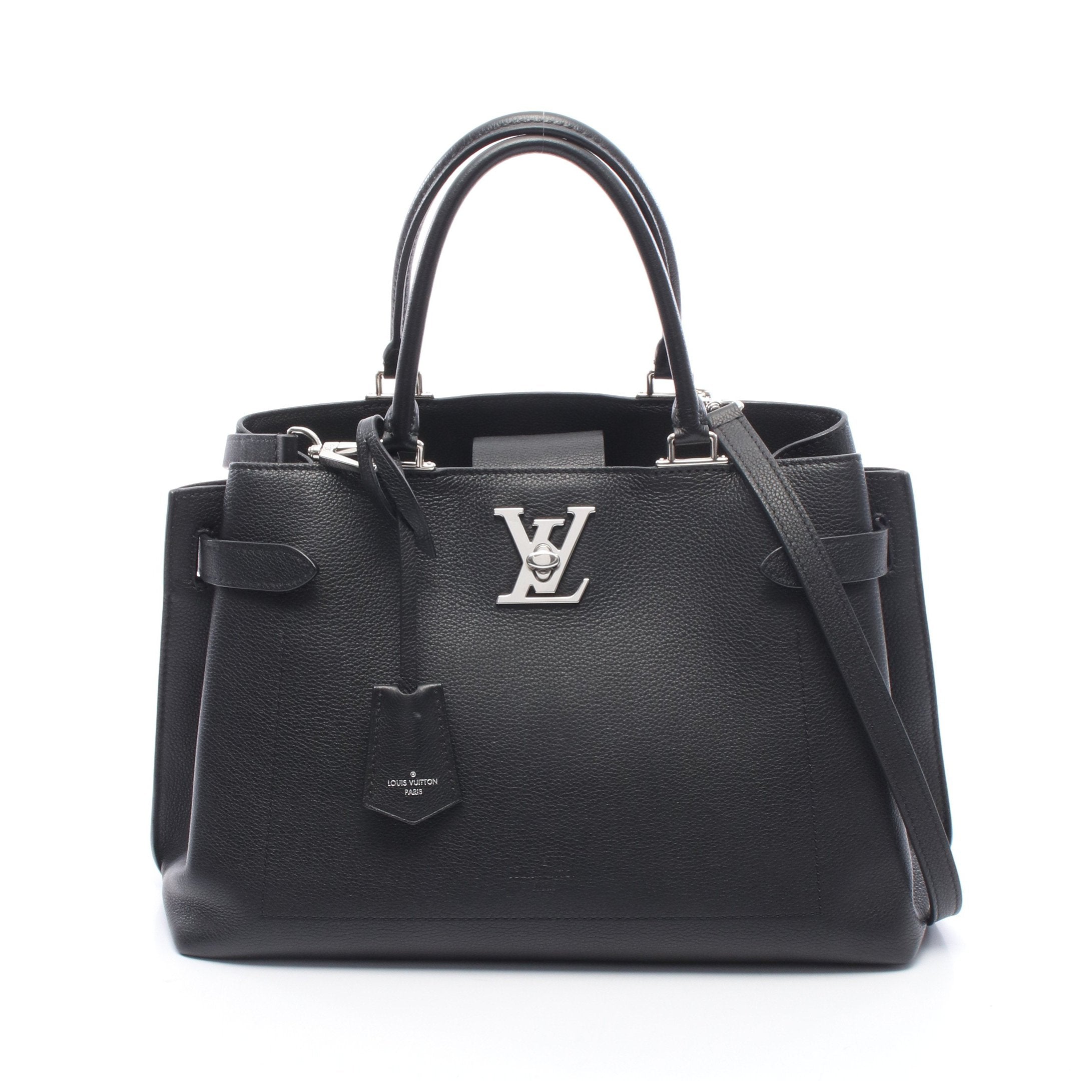 ルイ・ヴィトンの黒いハンドバッグ ロックミーデー ノワール 2WAY ハンドバッグ レザー ブラック ルイ