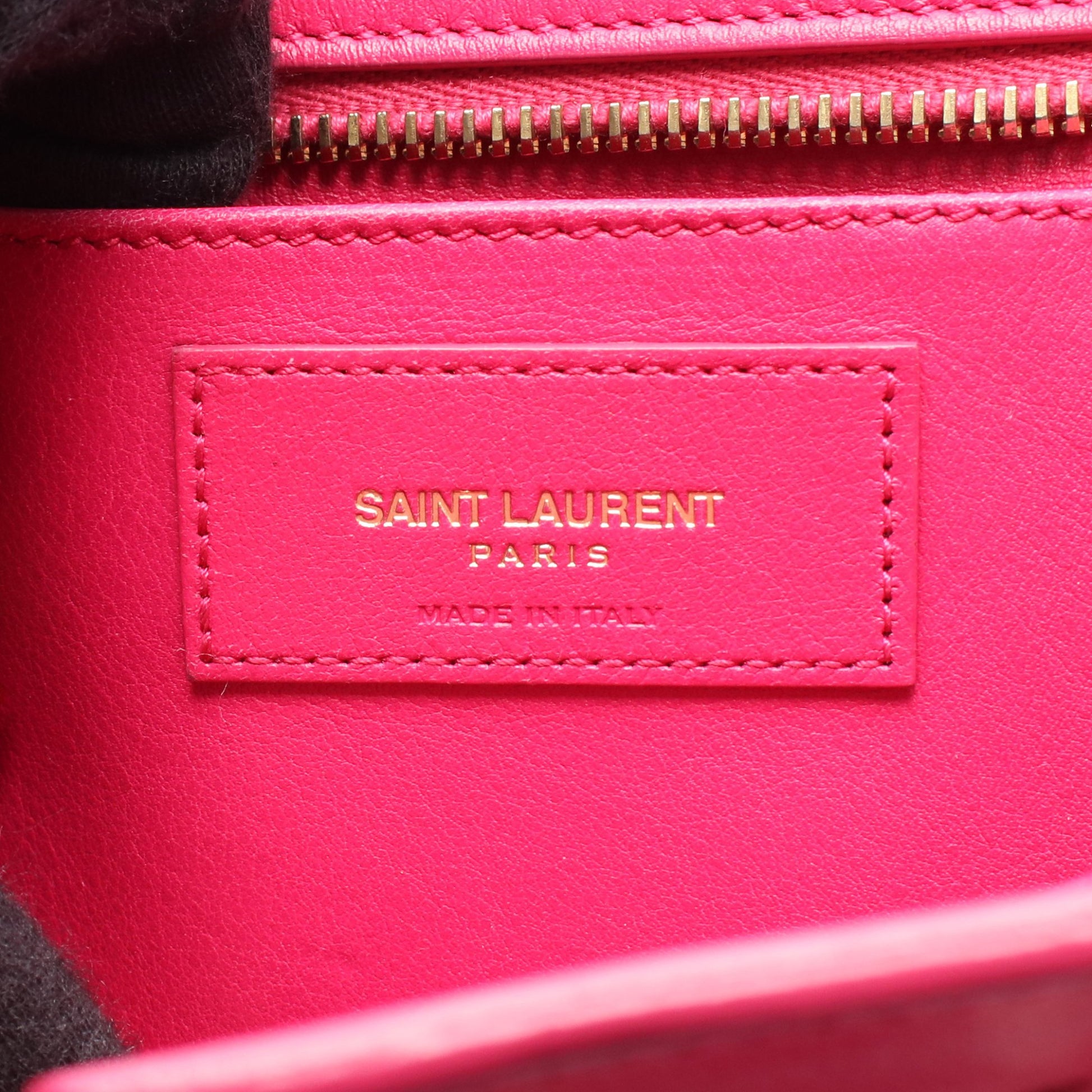 ベイビーカバス YSLライン 2WAY ハンドバッグ レザー ピンク サンローランパリ バッグ SAINT LAURENT PARIS