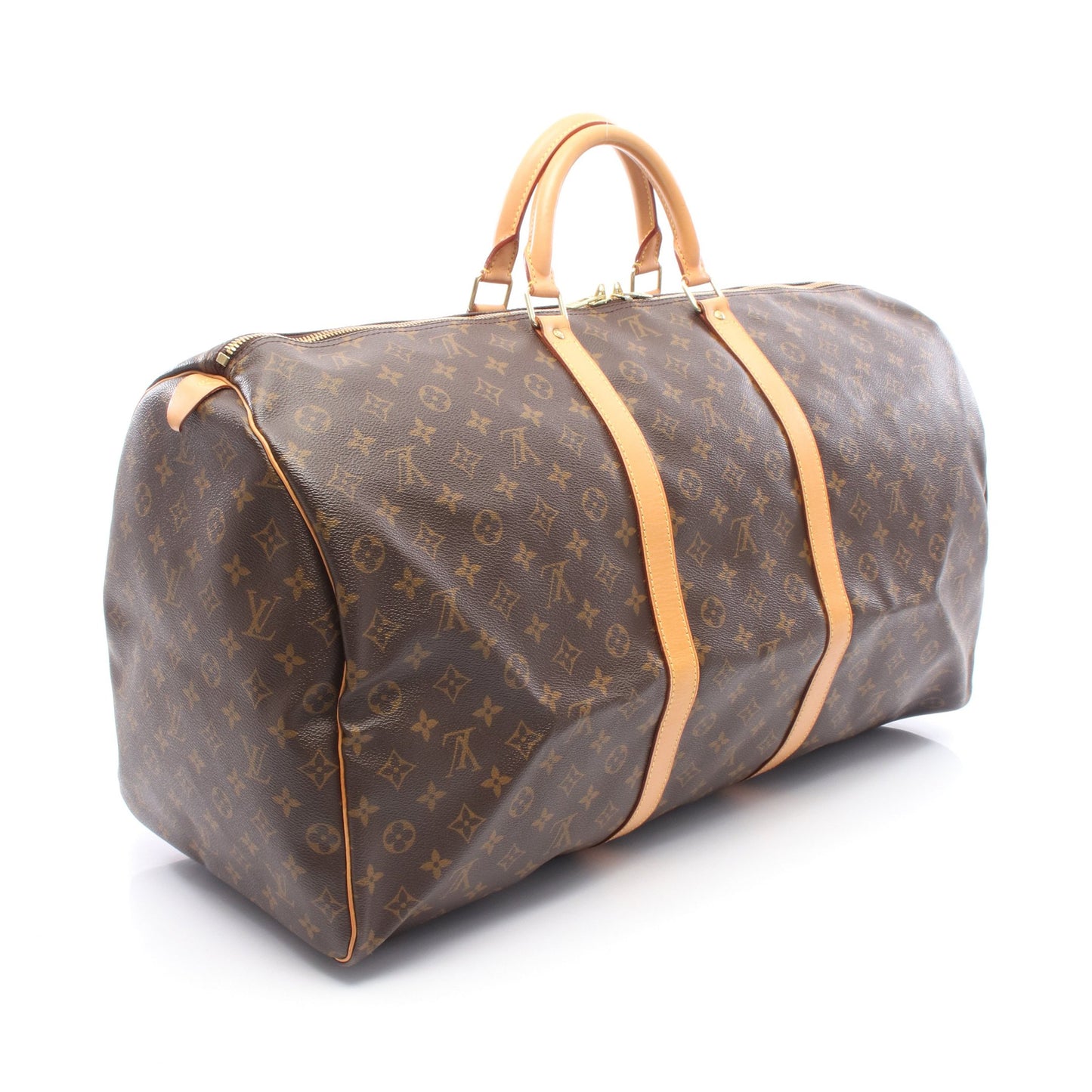 キーポル60 モノグラム ボストンバッグ PVC レザー ブラウン ルイヴィトン バッグ LOUIS VUITTON