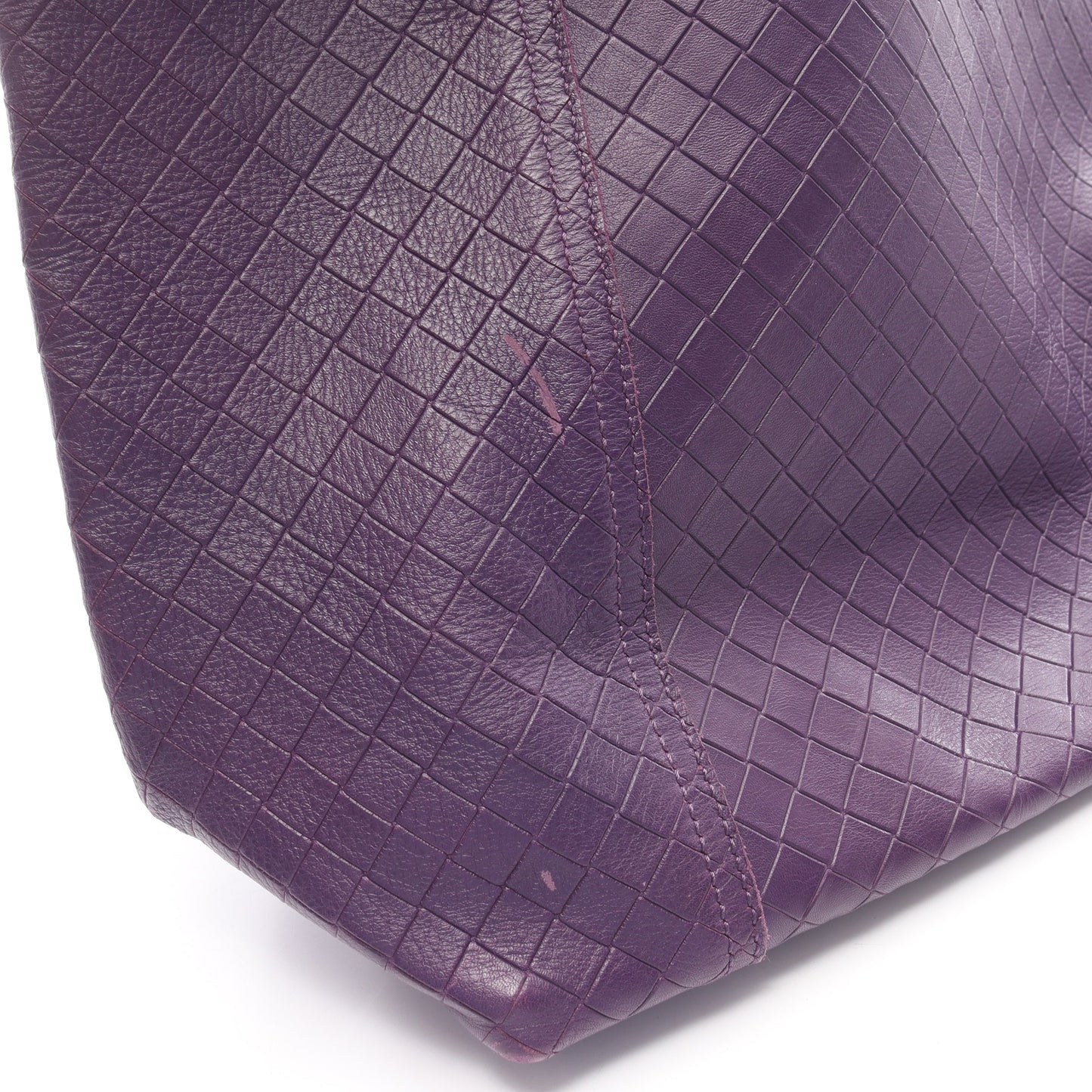 イントレチャート ハンドバッグ トートバッグ レザー パープル ボッテガヴェネタ バッグ BOTTEGA VENETA