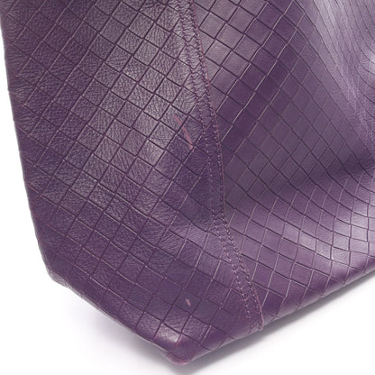 イントレチャート ハンドバッグ トートバッグ レザー パープル ボッテガヴェネタ バッグ BOTTEGA VENETA