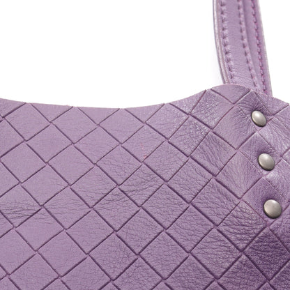 イントレチャート ハンドバッグ トートバッグ レザー パープル ボッテガヴェネタ バッグ BOTTEGA VENETA