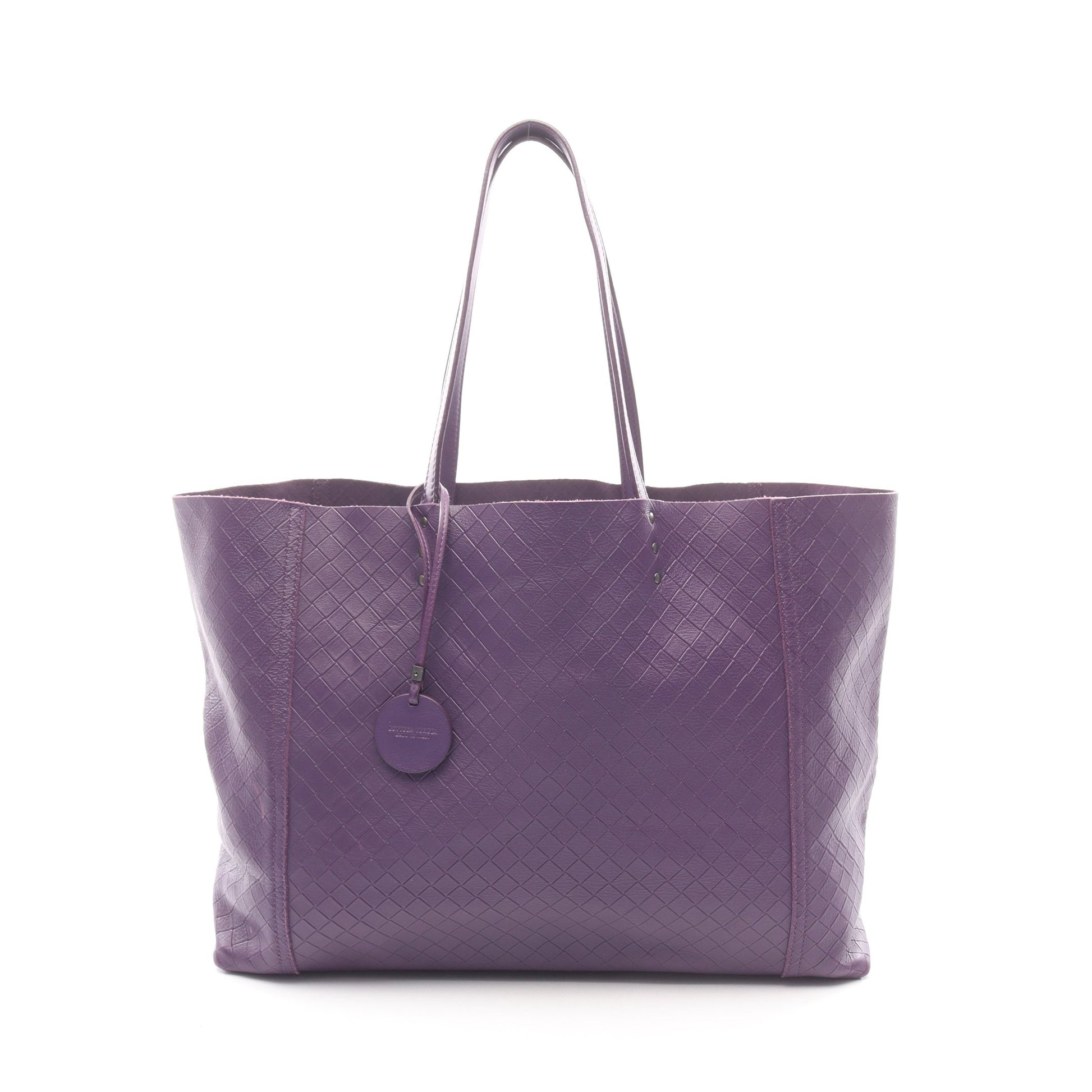 イントレチャート ハンドバッグ トートバッグ レザー パープル ボッテガヴェネタ バッグ BOTTEGA VENETA