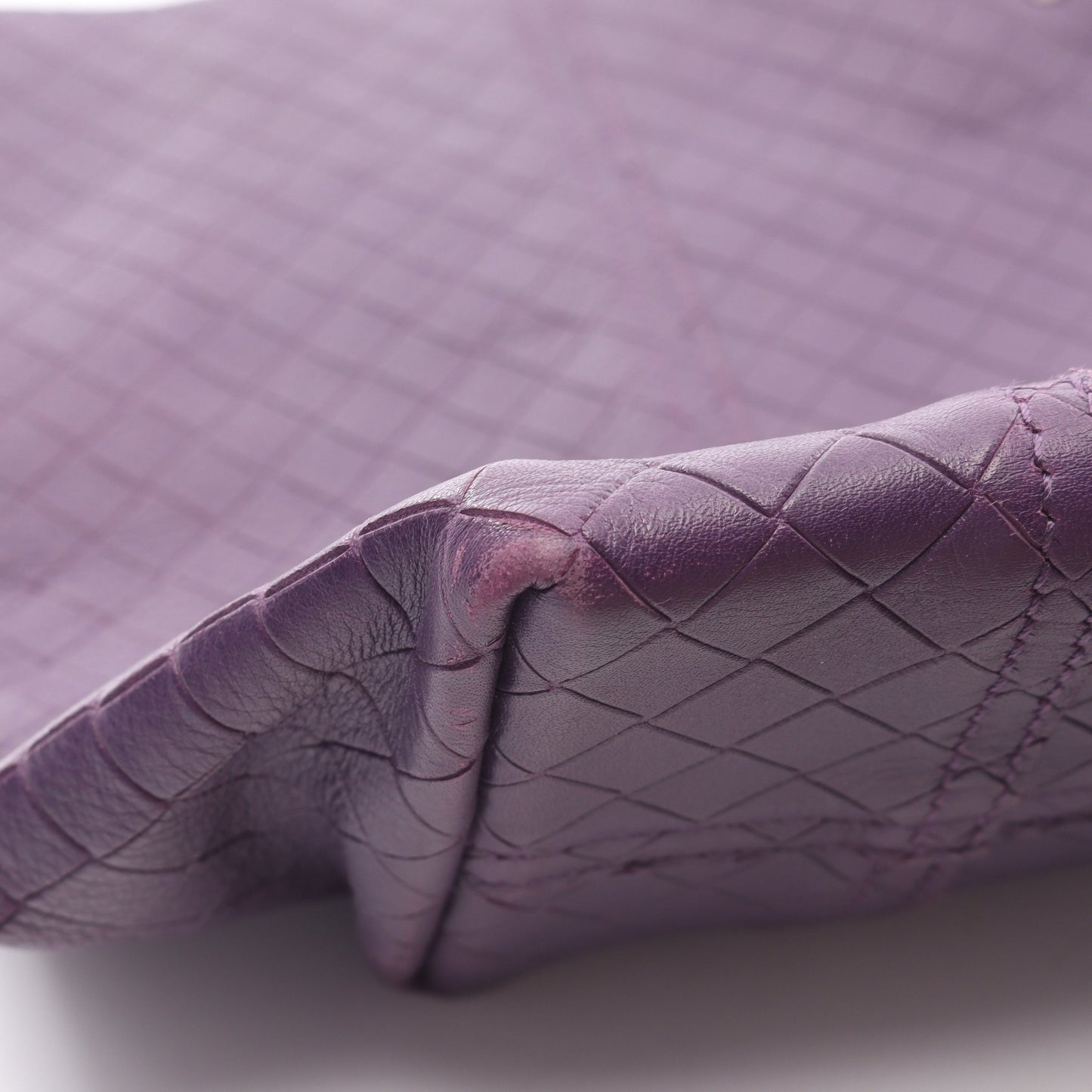 イントレチャート ハンドバッグ トートバッグ レザー パープル ボッテガヴェネタ バッグ BOTTEGA VENETA