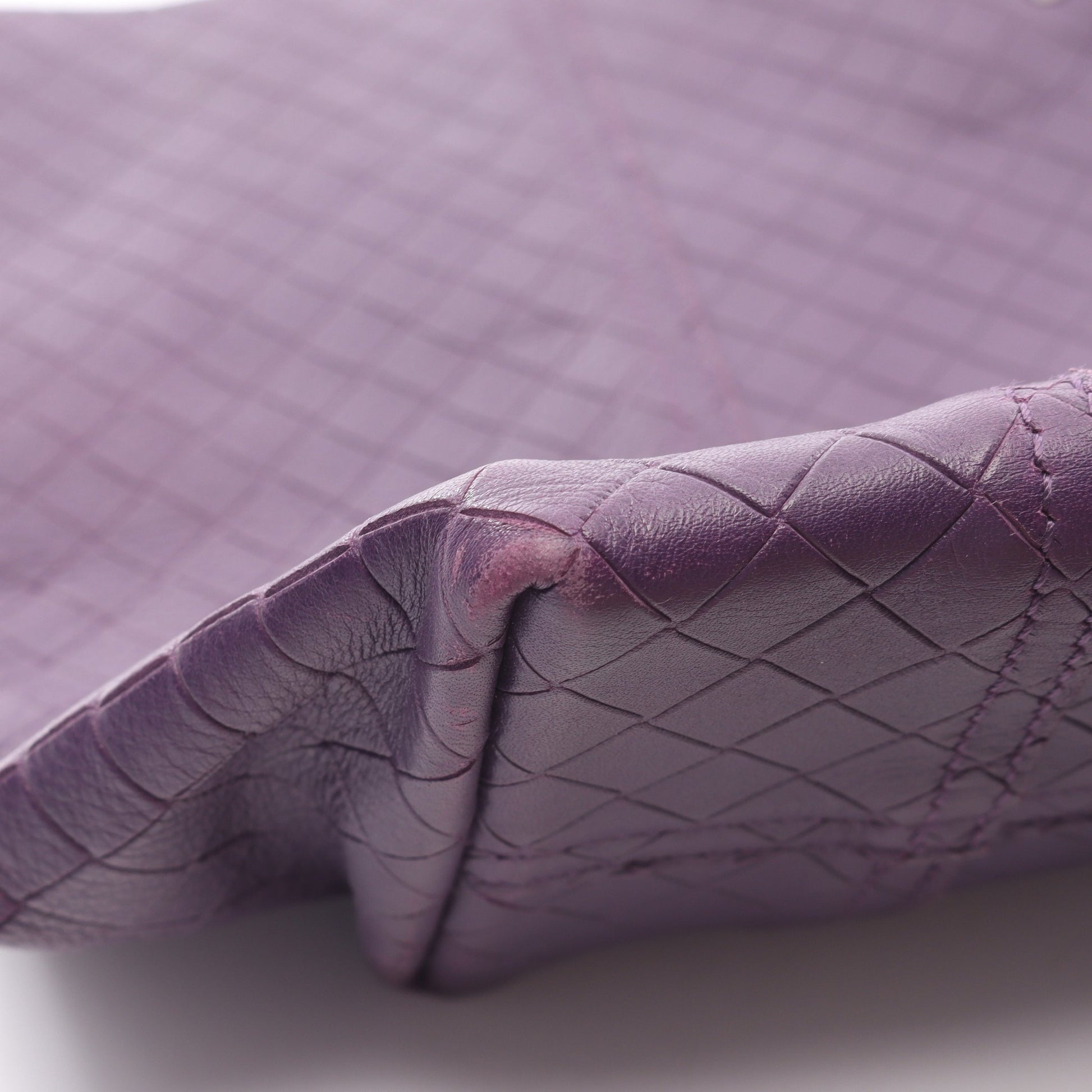 イントレチャート ハンドバッグ トートバッグ レザー パープル ボッテガヴェネタ バッグ BOTTEGA VENETA